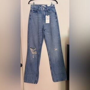 Zara Women’s Straight Fit Blue Jeans